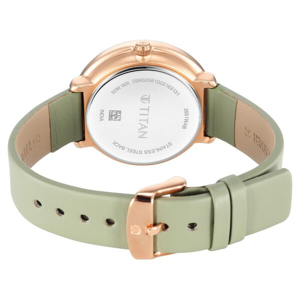 Titan Neo Green Dial Analog Leather Strap Watch for Women - image number 4