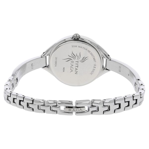 Titan Quartz Analog with Date Silver Dial Metal Strap Watch for Women - image number 3