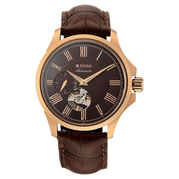 Titan Signature Atrium Offset Seconds Open Heart Automatic