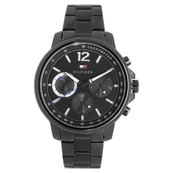 Tommy Hilfiger Quartz Multifunction Black Dial Metal Strap Watch for Men - image number 0