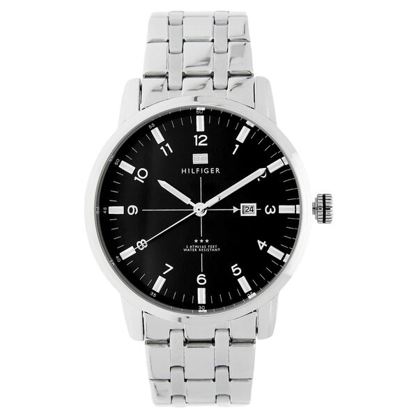 Tommy Hilfiger Quartz Analog Black Dial Stainless Steel Strap Watch for Men - image number 0