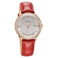 Titan Bright Leathers Silver Dial Analog with Date Red Leather Strap Watch for Women - image number 1