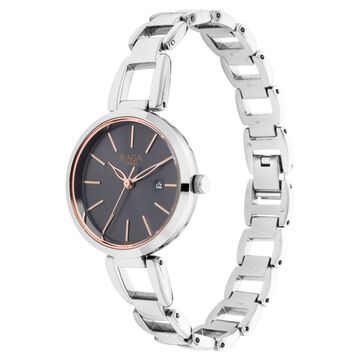 Titan Raga Viva Grey Dial Analog with Date Silver Metal Strap Watch for Women
