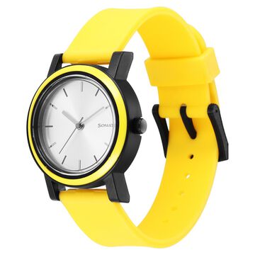 Sonata Pop Silver Dial Women Watch With Polyurethane Strap