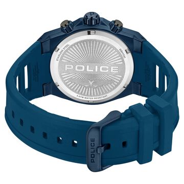 Police Men's Sonic KL Rahul Edition Multifunction Watch with Blue Silicone Strap
