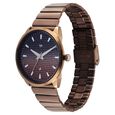 Vyb Arcane By Fastrack Quartz Analog Two Toned Dial Brown Stainless Steel Strap Watch For Guys - image number 2