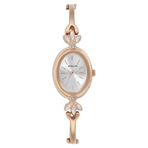 Sonata Blush Silver Dial Women Watch With Metal Strap - image number 0