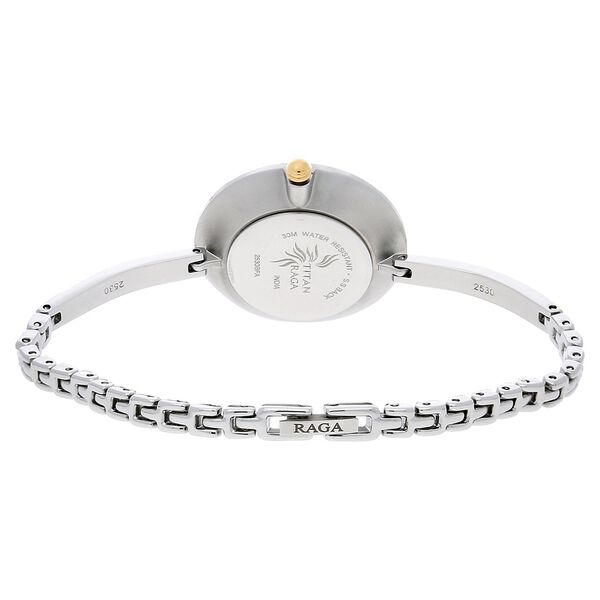 Titan Quartz Analog Mother of Pearl Dial Metal Strap Watch for Women - image number 3