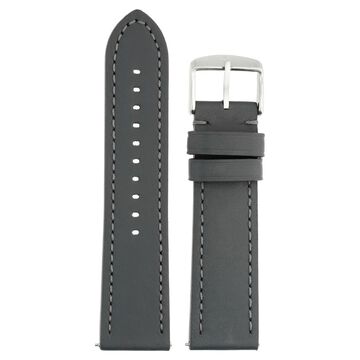 22 mm Grey Genuine Leather Strap for Men