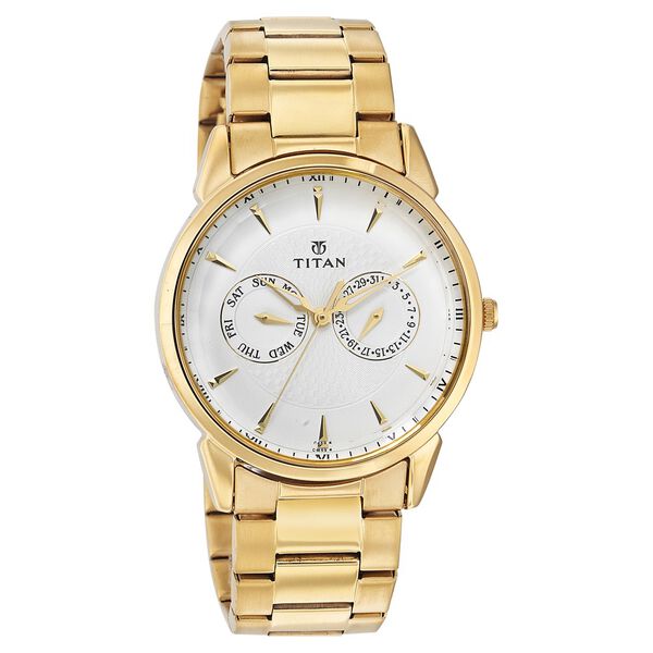 Titan Quartz Multifunction Silver Dial Watch for Men - image number 0