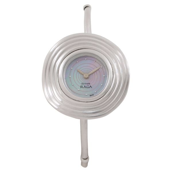 Titan Quartz Analog Mother of Pearl Dial Stainless Steel Strap Watch for Women - image number 0