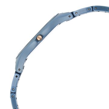 Titan Edge Ceramic Quartz Analog Blue Dial Ceramic Strap Watch For Women