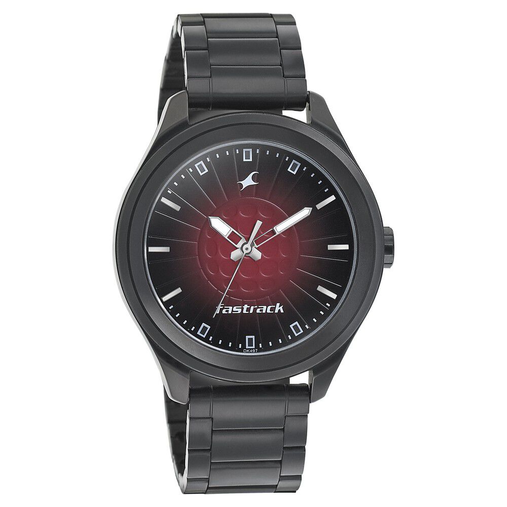 Fastrack black outlet colour watch