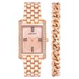 Anne Klein Quartz Analog Rose Gold Dial Rose Gold Metal Strap Rectangular Shaped Watch For Women - image number 0