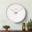 Titan Metallic Wall Clock with rose Gold Frame and Multi-layered White Dial 30 cm x 30 cm (Medium Size) - image number 0