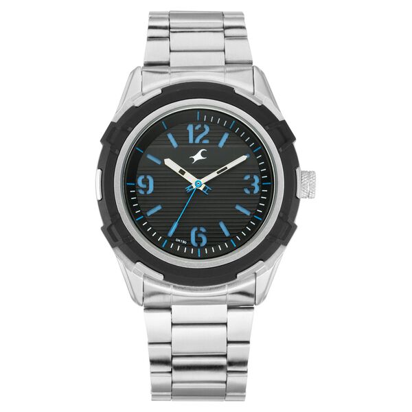 Fastrack Fastfit Quartz Analog Black Dial Stainless Steel Strap Watch for Guys - image number 2