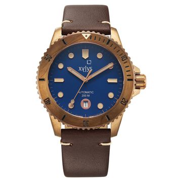 Xylys Mariana Swiss Analog with Date Blue Dial Geniune Leather Strap Watch For Men