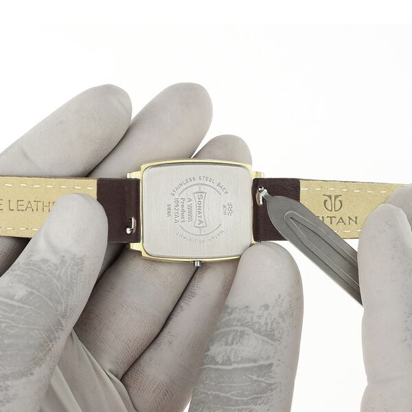 14 mm Brown Genuine Leather Strap for Women - image number 6