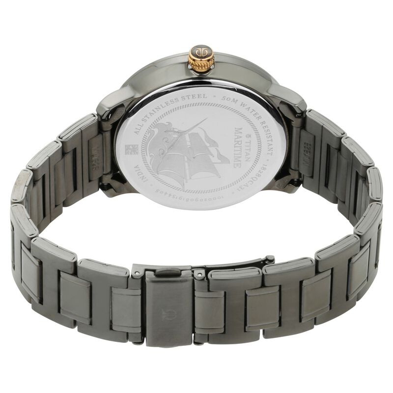 Titan Maritime Anthracite Dial Analog Stainless Steel Strap watch for Men - image number 4