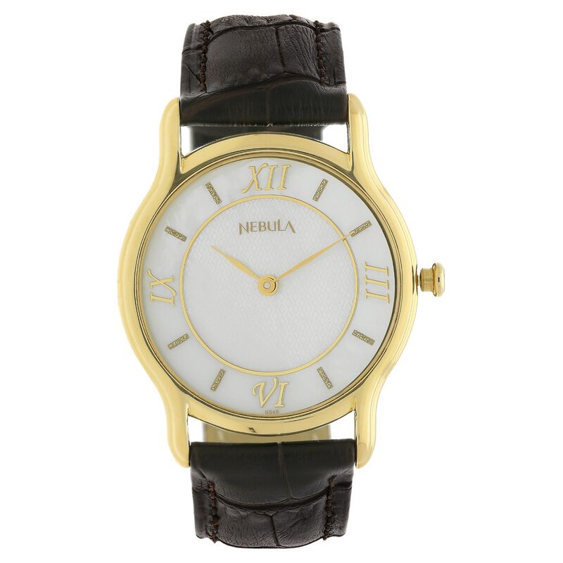 Titan Nebula Quartz Analog 18 Karat Solid Gold Watch for Men