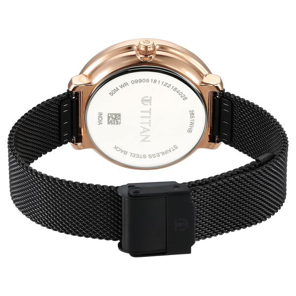 Titan Noir Anthracite Dial Women Watch With Stainless Steel Strap - image number 4