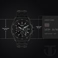 Titan Quartz Chronograph Black Dial Stainless Steel Strap Watch for Men - image number 2