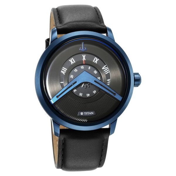 Titan Maritime Black Dial Analog Leather Strap watch for Men - image number 1