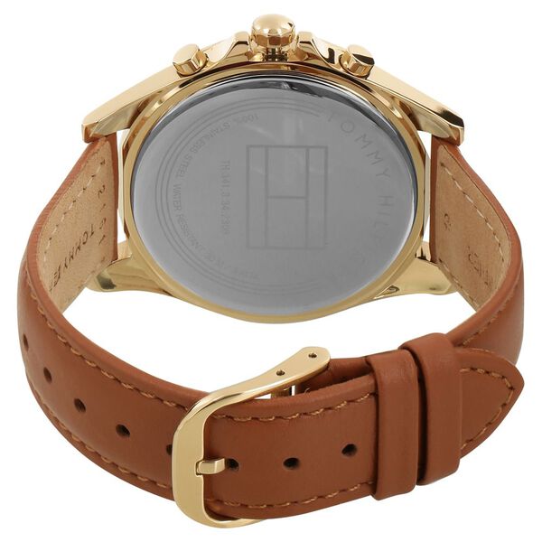 Tommy Hilfiger Quartz Multifunction Silver Dial Leather Strap Watch for Women - image number 3
