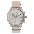 Tommy Hilfiger Quartz Multifunction White Dial Leather Strap Watch for Women - image number 0
