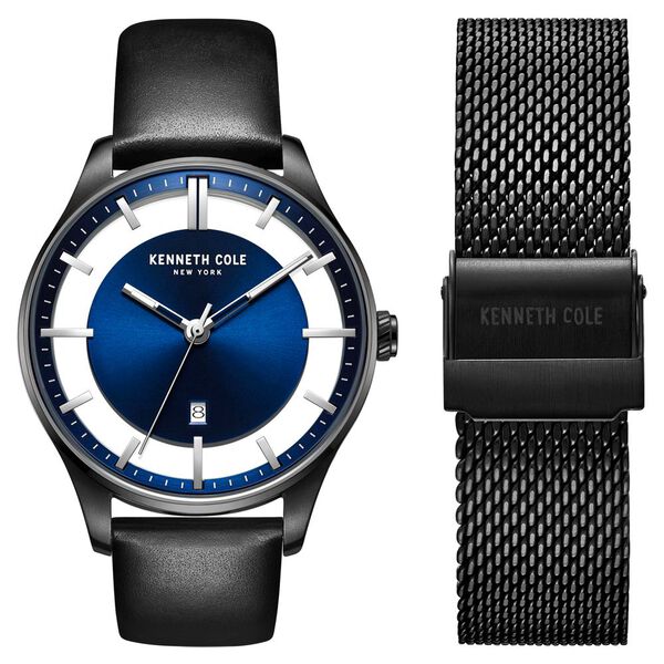 Kenneth Cole Quartz Analog Blue Dial Metal Strap Watch for Men - image number 0