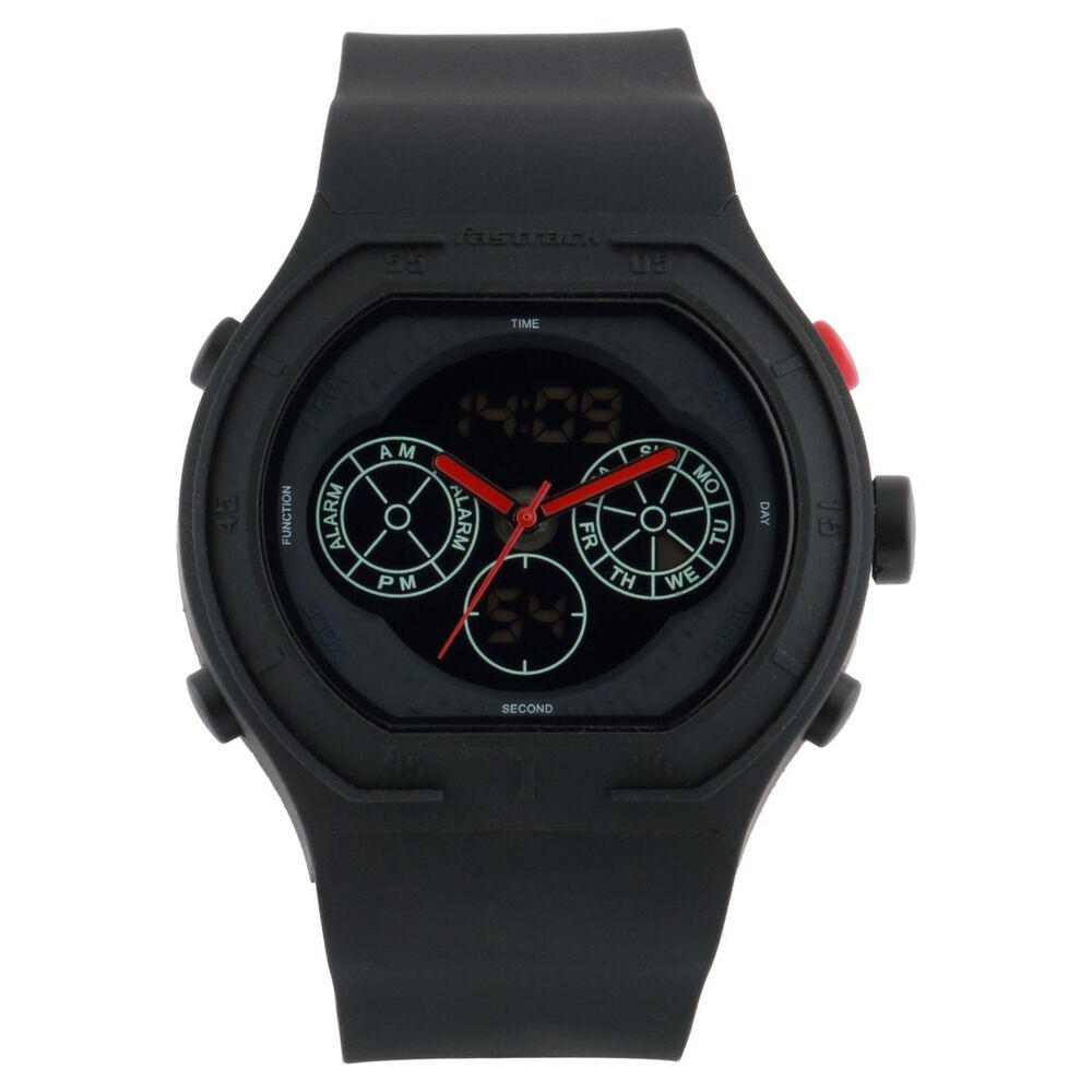 Buy Online Fastrack Digital Black Dial Plastic Strap Watch for Guys 38008pp01j Titan