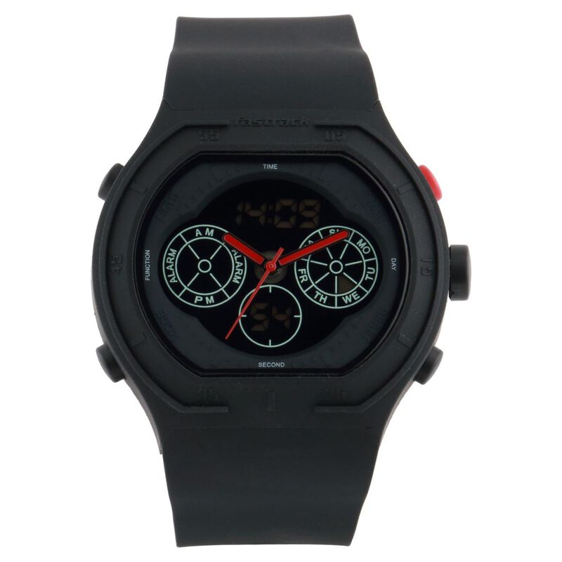 Fastrack Digital Black Dial Plastic Strap Watch for Guys