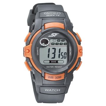 SF Digital Dial Black PU Strap Watch for Men