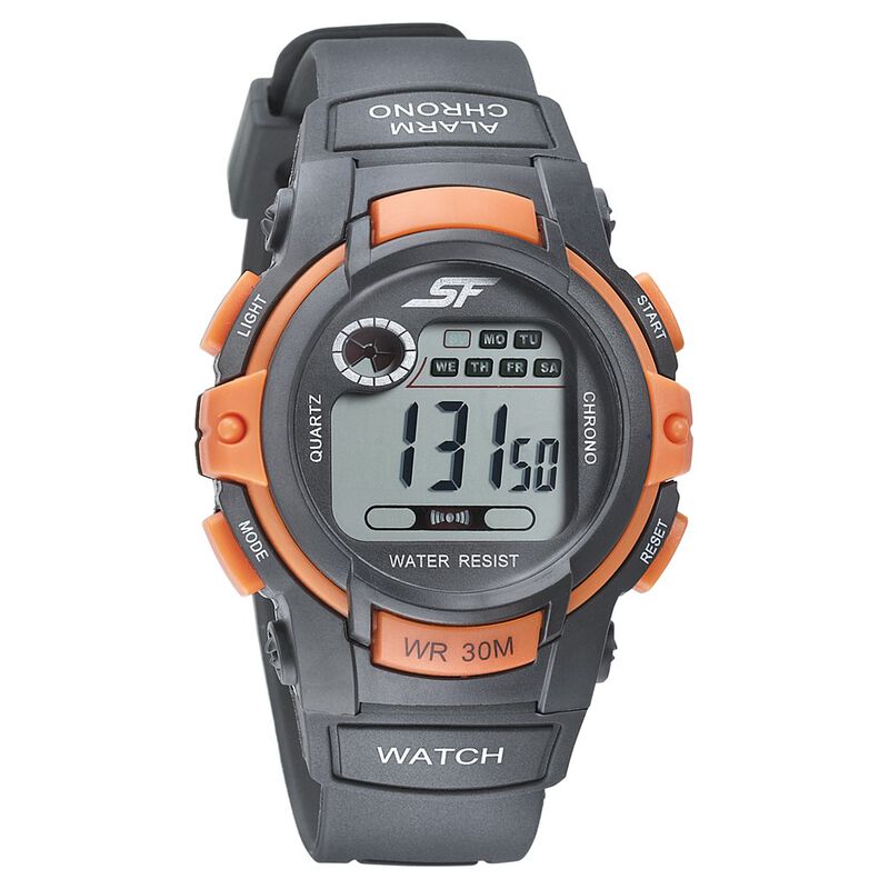 SF Digital Dial Black PU Strap Watch for Men - image number 0