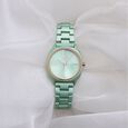 Fastrack Vyb Slayer Quartz Analog Green Dial Metal Strap Watch for Girls