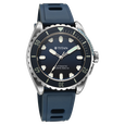 Titan Zero Hour Professional Diver's 500m Limited Edition Automatic Analog with Blue Dial Silver Titanium & Blue FKM Strap Watch for Men - image number 3