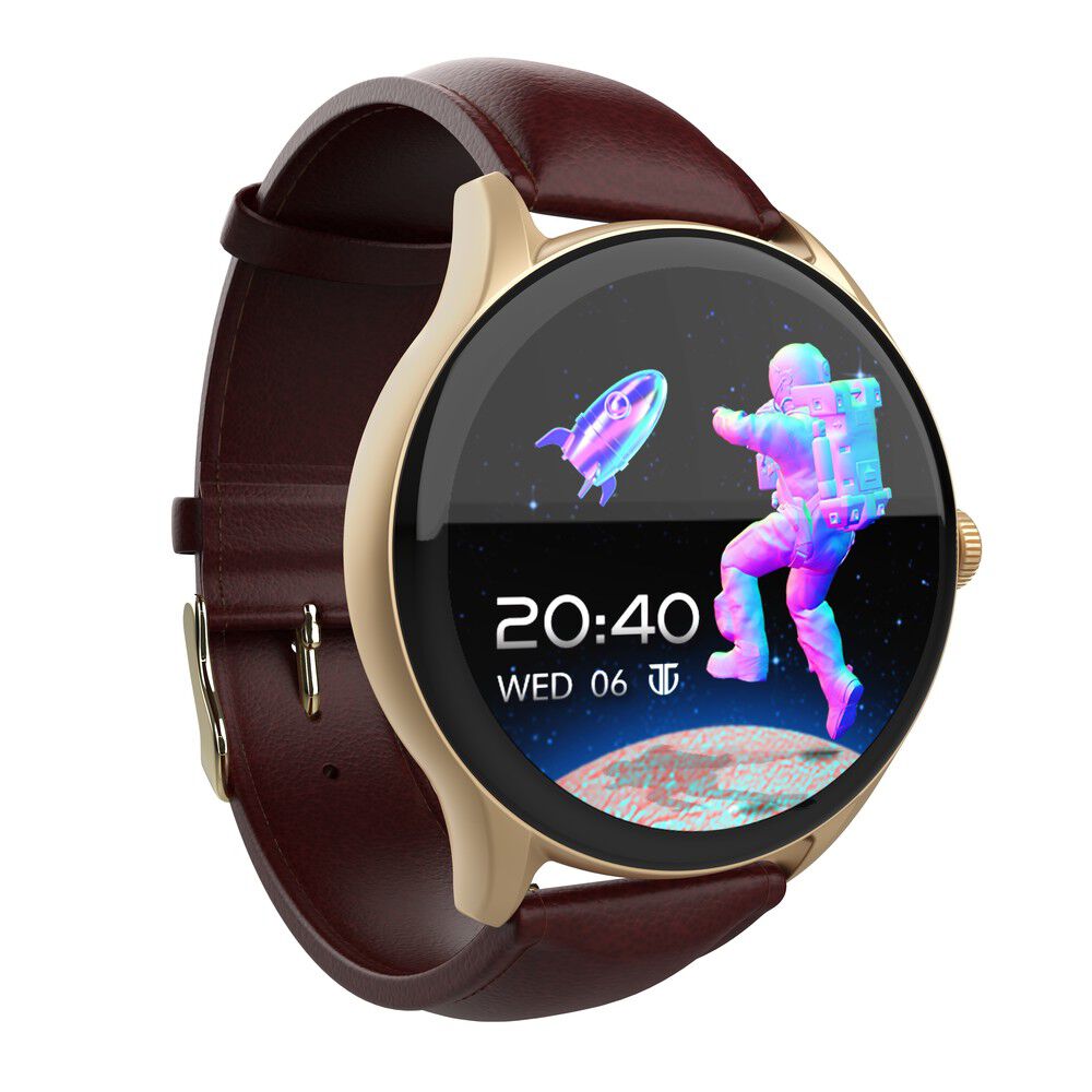 Buy Online Titan Evoke Leather Luminous AMOLED Display Water