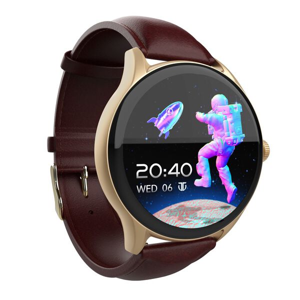 Titan Evoke Leather: Luminous AMOLED Display & Water-Resistant Smartwatch - image number 1