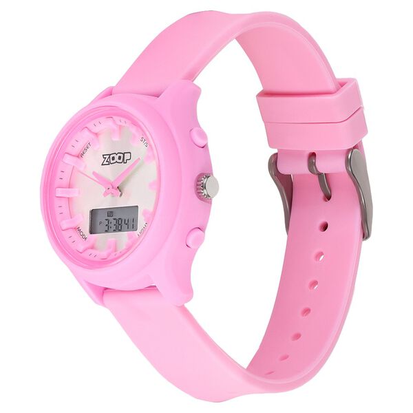 Zoop Ana-Digi Watch with Silver Dial & Pink Strap for Girls Kids, from House of Titan - image number 5
