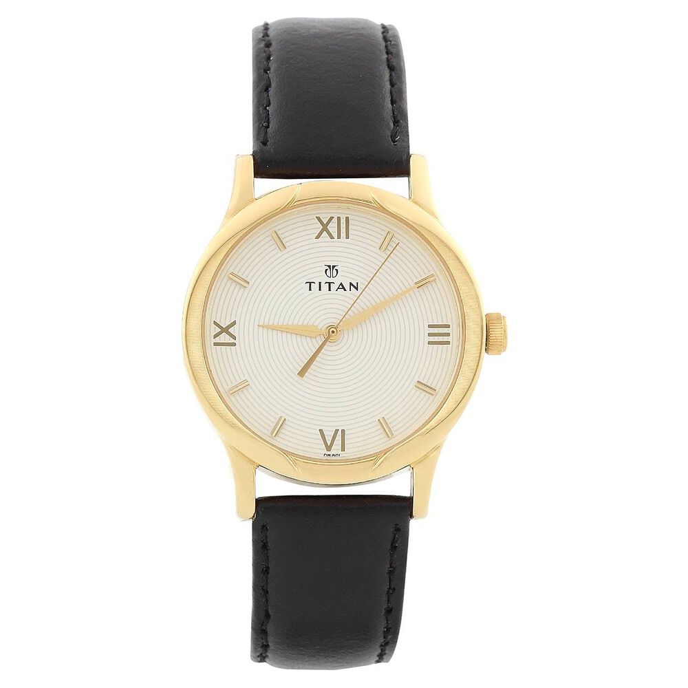 Titan 1580yl05j leather analog watch on sale