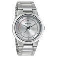 Sonata Quartz Analog Silver Dial Leather Strap Watch for Men