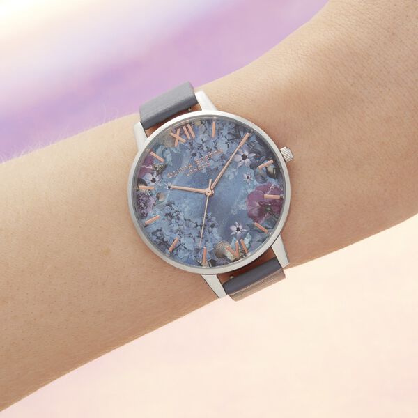 Olivia Burton Quartz Analog Multicoloured Dial Leather Strap Watch for Women - image number 2