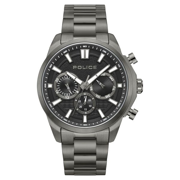 Police Quartz Multifunction Black dial Metal Strap Watch for Men - image number 0