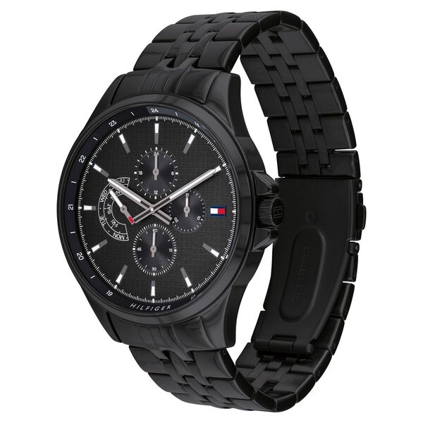 Tommy Hilfiger Quartz Multifunction Black Dial Stainless Steel Strap Watch for Men - image number 1