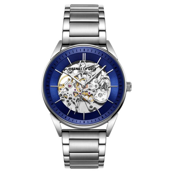 Kenneth Cole Automatic Blue Dial Stainless Steel Strap Watch for Men - image number 0