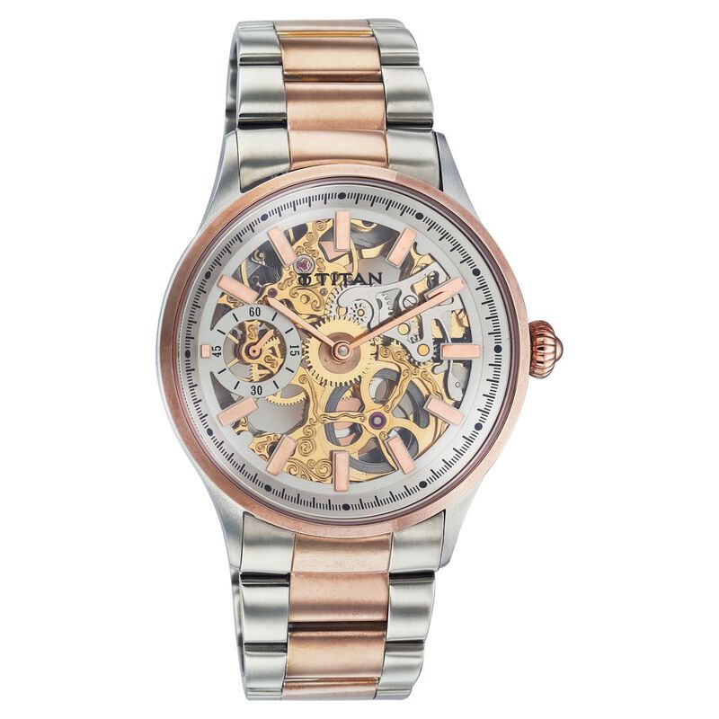 Titan Quartz Analog White Dial Watch for Men