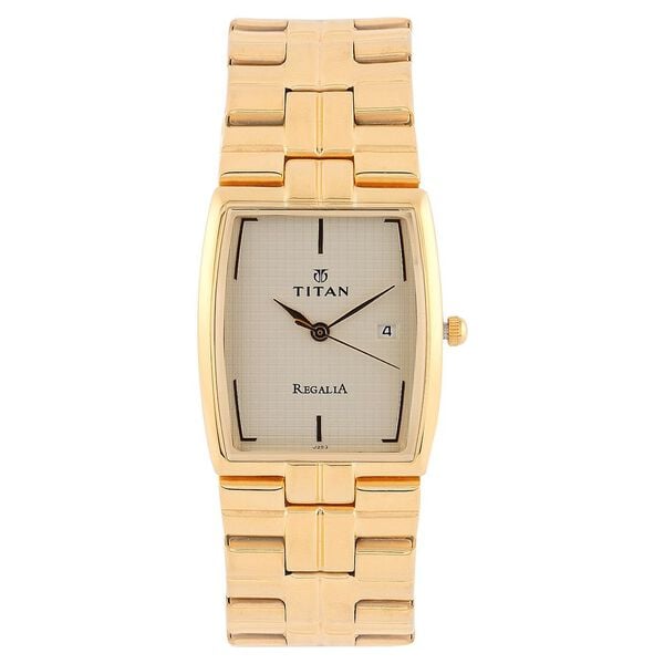 Titan Quartz Analog Champagne Dial Watch for Men - image number 0