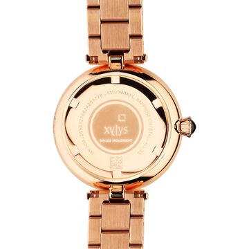 Xylys Swiss Analog Rose Gold Stainless Steel Strap Mother Of Pearl Dial Watch For Women