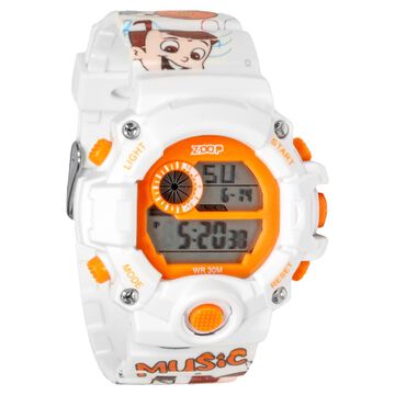 Zoop Chhota Bheem 2.0 Digital Unisex Watch For Kids With Orange Printed Strap From House Of Titan