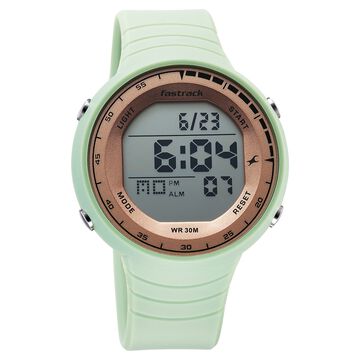 Fastrack StreetStyle Digital Dial Green Polyether Strap Watch For Unisex